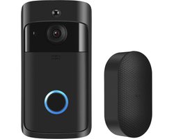 Living Needs - Slimme Video Deurbel met Camera – Zwart - Full HD beeld - met Nachtzicht, App & Bewegingsmelder - Draadloos