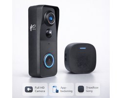 Narvie Video Deurbel met Camera 5MP – Draadloos – Met Draadloze Gong – Zonder Abonnement – Inclusief 32GB SD-kaart