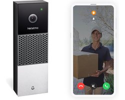 Netatmo Slimme Video Deurbel met Camera - Draadloze Deurbel - 1080p Beeld, Nachtzicht & Weerbestendig - Zonder Abbonement