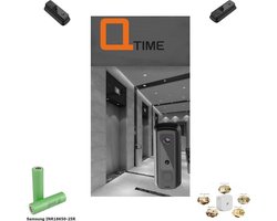 Q-time - 2 Ultra HD1080P - Draadloze slimme deurbel – Slank ontwerp – Snelle response – lager stroomverbruik – Hoge resolutie – inclusief 2 Accu’s – inclusief Gong - dit is geen Eken deurbel - dit is geen Ring deurbel