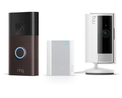 Ring Battery Video Doorbell met Chime en Binnencamera - Bundel