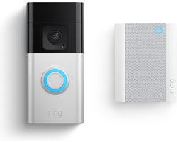 Ring Battery Video Doorbell Plus met Chime (2nd Gen) - slimme deurbel - top tot teen zicht - batterij - 1536p HD+ video