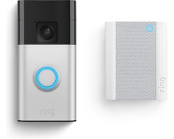 Ring Battery Video Doorbell Zilver met Chime (2nd Gen) - slimme deurbel - batterij