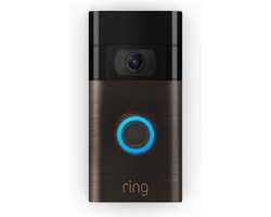Ring Video Deurbel (2de generatie) - Batterij - 1080p HD-video - Venetiaans Brons