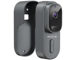 Rixus RXCM23 Smart 2K Wifi video deurbel - Draadloze deurbel - op batterijen - met camera - Grijs