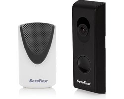 SecuFirst DID701BB Slimme Video deurbel met camera met draadloze gong Zwart - 1080P - Kingston 32GB opslag