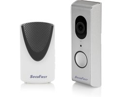 SecuFirst DID701S Slimme Video deurbel met camera met draadloze gong Zilver Grijs - 1080P - Kingston 32GB opslag
