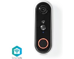 SmartLife Videodeurbel - Wi-Fi - Batterij Gevoed - HD 720p - Cloud Opslag (optioneel) / microSD (niet inbegrepen) - IP54 - Met bewegingssensor - Nachtzicht - Wit