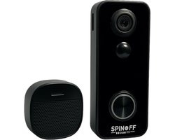 Spinoff Security® - Slimme Draadloze 2K Video Deurbel met Camera - Zonder Abonnement - Incl. 32GB SD Kaart - Draadloze Gong - 180º Lens