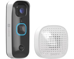 Swann Buddy4K™ Video Deurbel - Slimme Video Deurbel - Inclusief Chime - SwannShield™ AI Voice Assistant - 4K ultra HD video - Accu - Nachtvisie - Geen Abonnement - Inclusief 32GB SD Card