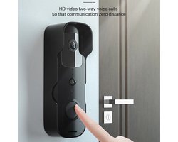 T-ring smarthome Video Deurbel V30 - Zwart GEEN ABBONEMENT NODIG (incl. 2 x Oplaadbare accu batterijen en losse bel) EXTRA SMAL MODEL !