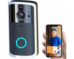 T Ring Video Deurbel - Draadloos - Incl. Accu en 2 x binnen bel - Zwart / Zilver (Geen abonnement verplichting) Nieuwste v5 update. VERNIEUWDE VERSIE ALS BESTE GETEST.