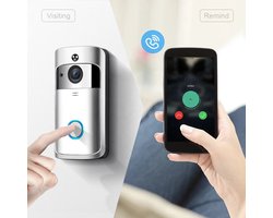 T Ring Video Deurbel - Draadloos - Incl. Accu en binnen bel - Zilver (Geen abonnement verplichting) VERNIEUWDE VERSIE ALS BESTE GETEST.