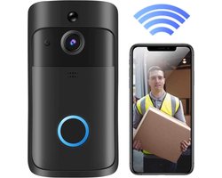 T Ring Video Deurbel - Draadloos - Incl. Accu en binnen bel - Zwart (Geen abonnement verplichting) VERNIEUWDE VERSIE ALS BESTE GETEST.