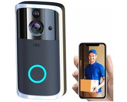 T Ring Video Deurbel - met 32 Gig geheugenkaart - Draadloos - Incl. Accu en binnen bel - Zwart / Zilver (Geen abonnement verplichting)