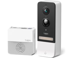 Tapo D230S1 draadloze video deurbel op batterij - 2K 5MP video- inclusief hub - zonder abonnement-slimme deurbel