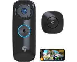 Toucan - Draadloze Video Doorbell Pro - met radarbewegingsdetectie - optie voor bekabeling of batterijvoeding