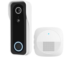 Trust Draadloze Video Deurbel - DOORCAM-3000 - Accu oplaadbaar met USB-C - 2K 3MP - Geen Abonnementskosten - inclusief Chime - Deurbel met Camera - Wit