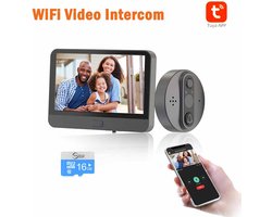 Wifi Video Intercom - Voor Thuis Draadloze Deurbel Video - Kijkgaatje Met Camera - Tuya Smart Home Video-eye - Wifi Intercoms - Voor Appartement