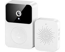 Xd Xtreme - Smart deurbel - met ontvanger voor binnen - wit - draadloos - met camera - wifi - energiezuinig - slimme deurbel - X9
