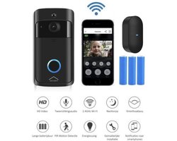 Xecurity X-One Deurbelset - HD WiFi Video Deurbel Draadloos met Camera - All Black