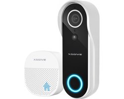 Xssive Video Deurbel met Camera - Bedraad & Draadloos - Slimme Draadloze Deurbel met Camera WiFi | Inclusief Chime | Full HD Videodeurbel | Nachtzicht & PIR Bewegingssensor | Geschikt voor iPhone, Samsung, Android | Zonder Abonnement