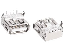 20 stuks USB 2.0 Type A Mannelijke Socket Connector, 4 Pin 90 Graden Soldeerjack Adapter Plug Socket voor USB Apparatuur Geïnstalleerd of DIY Vervanging