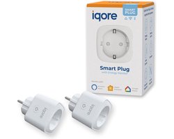 2x Slimme Stekker voor APPLE HOMEKIT- Geen hub vereist - MATTER ondersteuning - Tijdschakelaar en Energiemeter - Siri Google Home & Amazon Alexa - Gratis Smartlife App - 16A