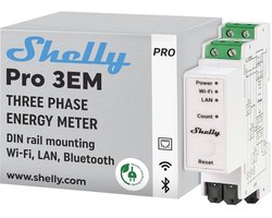3-Fasen Energienmeter tot 120A met WLAN, Bluetooth en LAN - Afstandsbediening en App - Geschikt voor Zonnepanelen