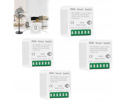 4x WiFi Smart Relais Module Tuya 16A voor Slim Huis
