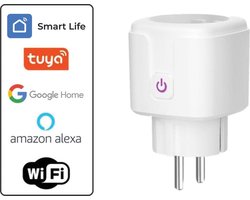 AFINTEK Smart Life Smart WiFi Stekker - Smart Plug - Stopcontact Bedienen Met App - Stekker Met App - Wit