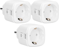 Alecto SMART-PLUG20 TRIPLE - Smart Wifi Tussenstekker met Energiemeter - 16A 3680W -3 stuks