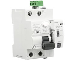 Allecto Plus - WIFI Smart circuitonderbreker met handmatig herstel en APP bediening - Geschikt voor AC230V - Inclusief type A - 2 polen - 30mA - Preventiepunt - Elektrische beveiliging.