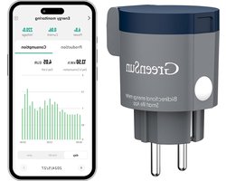 Buiten smart stopcontact met Alexa, wifi, stroommeter en Tuya-app - 16A 24GHz