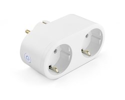 Caliber Verdeelstekker - Stopcontact Splitter - Smart Plug - Slimme stekkerdoos - Tuya Smart Plug met energie monitor - Aan/uit schakelaar - Ondersteunt Google Home Amazon Alexa en Apple Siri (HWP121E)