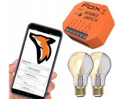 Dubbele WiFi Schakelaar 230V FOX DOUBLE SWITCH 2 - 2 Kanaals