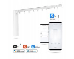 Elektrisch Gordijn Rails WiFi Wit 6.2m - Complete Set