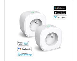 ELMAK Wi-Fi Slimme stekker - Smart plug 16A | 3500 Watt | 220-240V | BE-FR model met penaarding