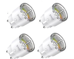Gosund - Slimme Stekker - Smart Plug - Met Tijdschakelaar en Energiemeter - Voor Binnen - 16A - 4 Stuks