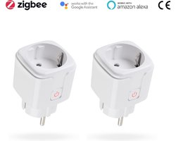 Innosmart slimme stekker - Werkt met bekende merken - Smart stekker - Smart plug - werkt met Google Home en Alexa - Zigbee - Slimme schakelaar - tijdschakelaar - Vergelijkbaar met - Smart home - Smart home - 2 pack