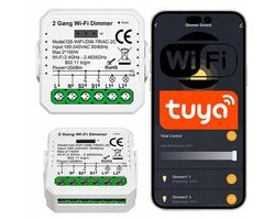 Mini WiFi Dimmer 2 Kanalen Verlichting Controller Tuya