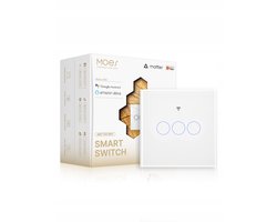 Moes Slimme Touch Schakelaar 3-kanaals Wit Matter WiFi