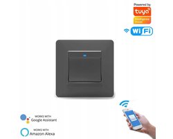 Moes Wifi Slimme Lichtschakelaar 1 Kanaal Zwart