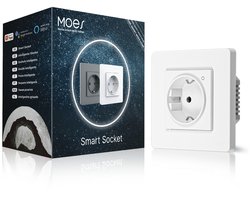 Moes Zigbee EU Stopcontact 16A met Energiemeting - Wit
