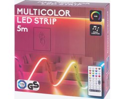 Muziekgevoelige ledstrip - 5 Meter - Licht reageert op geluid - 480 multicolor leds per meter - Gemakkelijk op maat te knippen - 5 meter - Bestseller