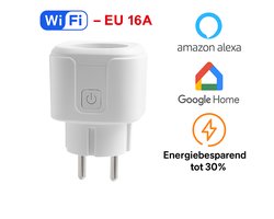 Narvie Slimme Wifi Stekker – 16A – Met App & Spraakbesturing – Premium EU-kwaliteit
