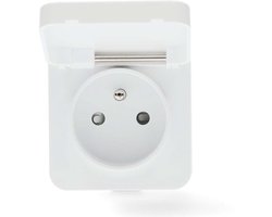 Nedis SmartLife Slimme Stekker – Tijdschakelaar – IP44 – Energiemeter – Voor binnen & buiten – Stopcontact – Wit – 1 Stuks
