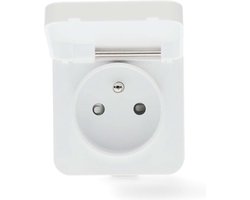 Nedis SmartLife Slimme Stekker – Wi-Fi – IP44 – Energiemeter – Tijdschakelaar – 3680W – Wit – 1 Stuk