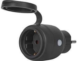 OSRAM SMART+ WiFi Matter Outdoor Plug buitenstopcontact, 3680W, 16A, IP44, zwart, tuin, balkon