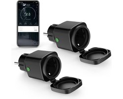 Outdoor WLAN Smart Stopcontact met Timer Compatibel met Alexa en Google Home IP44 Waterdicht - Mycket Buitenstopcontact